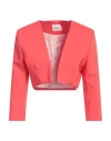 Dixie Woman Jacket Coral Size M Cotton, Polyester, Elastane In Red