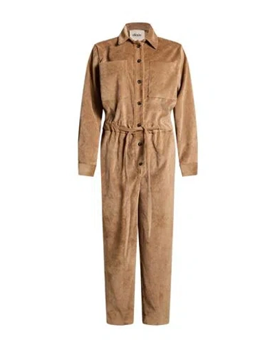 Dixie Woman Jumpsuit Camel Size S Polyester, Polyamide, Elastane