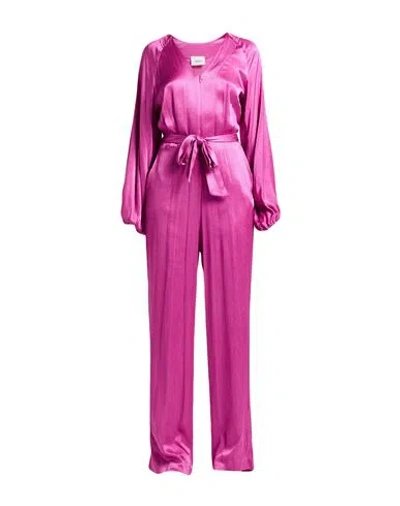 Dixie Woman Jumpsuit Magenta Size M Viscose In Pink