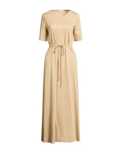 Dixie Woman Maxi Dress Beige Size M Cotton In Neutral