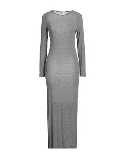 Dixie Woman Maxi Dress Black Size M Modal, Viscose, Polyamide, Elastane, Cashmere