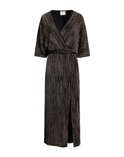 Dixie Woman Maxi Dress Black Size S Polyamide, Metallic Fiber, Elastane