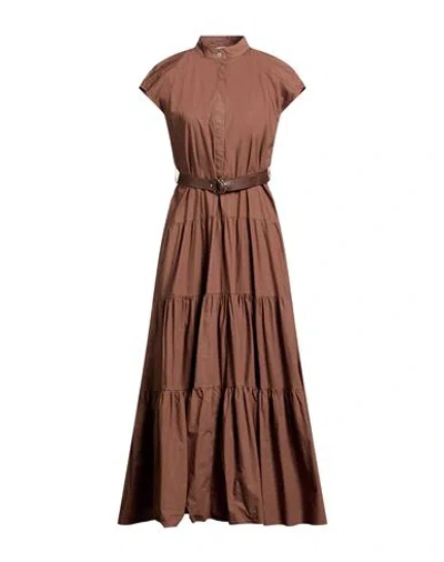 Dixie Woman Maxi Dress Brown Size M Cotton