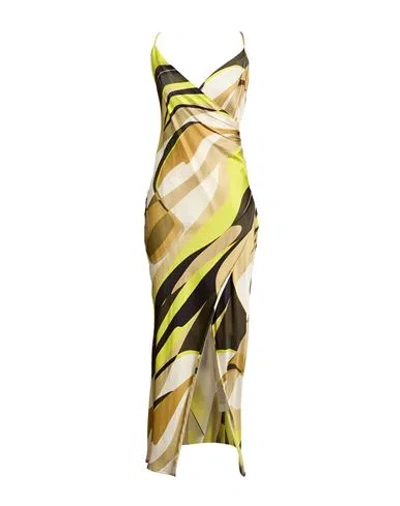 Dixie Woman Maxi Dress Lime Green Size M Viscose