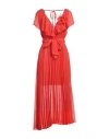 Dixie Woman Maxi Dress Tomato Red Size M Viscose In Tomato Red