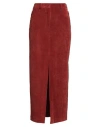 Dixie Woman Maxi Skirt Brick Size M Polyester, Polyamide, Elastane In Red