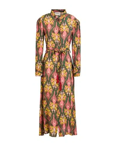 Dixie Woman Midi Dress Antique Rose Size Xs Viscose In Pink