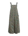 Dixie Woman Midi Dress Black Size M Cotton In Black