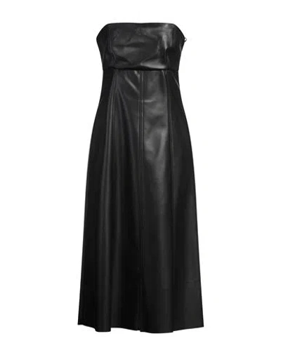 Dixie Woman Midi Dress Black Size M Polyester, Polyurethane
