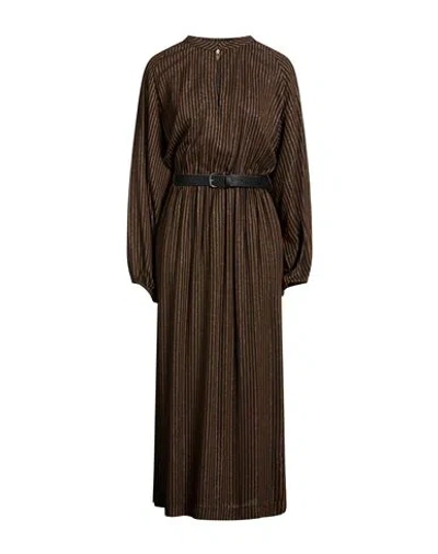 Dixie Woman Midi Dress Black Size M Viscose, Metallic Fiber, Polyamide