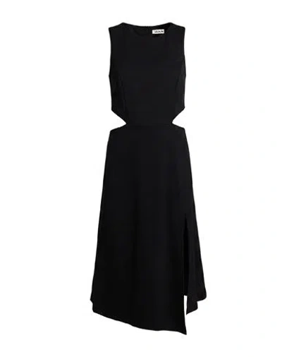 Dixie Woman Midi Dress Black Size M Viscose, Polyamide, Elastane