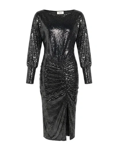 Dixie Woman Midi Dress Black Size S Polyamide, Polyester, Elastane