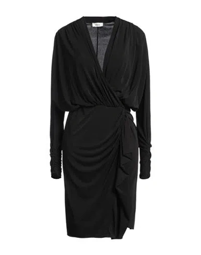 Dixie Woman Midi Dress Black Size S Polyester, Elastane