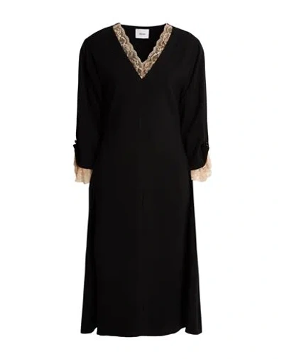 Dixie Woman Midi Dress Black Size S Polyester, Viscose, Elastane