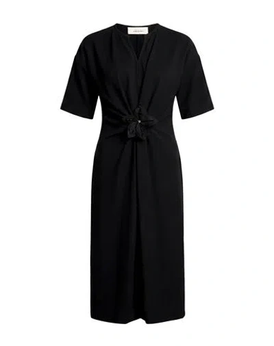Dixie Woman Midi Dress Black Size S Polyester, Viscose, Elastane