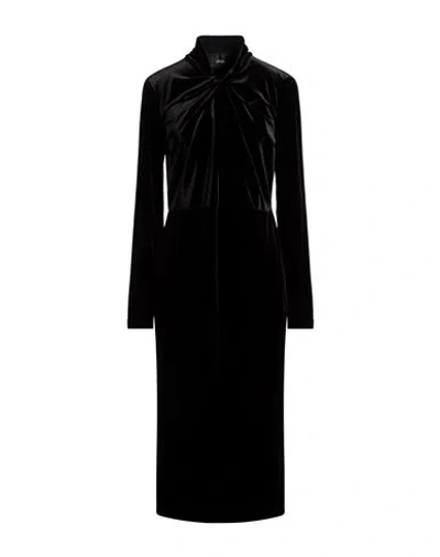 Dixie Woman Midi Dress Black Size Xl Polyester, Elastane