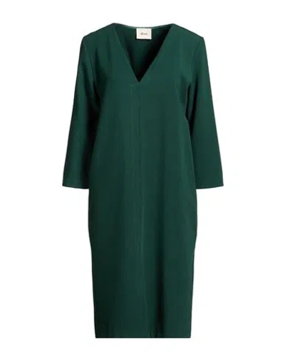 Dixie Woman Midi Dress Dark Green Size M Polyester, Viscose, Elastane