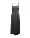 Dixie Woman Midi Dress Grey Size S Polyester In Gray