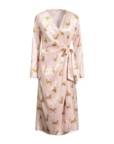 Dixie Woman Midi Dress Light Pink Size S Polyester, Elastane