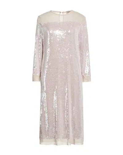 Dixie Woman Midi Dress Pink Size M Polyester, Elastane In Multi
