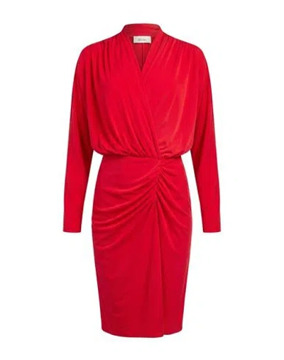 Dixie Woman Midi Dress Red Size M Polyester, Elastane