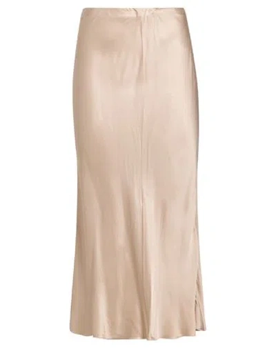 Dixie Woman Midi Skirt Beige Size S Viscose, Polyester