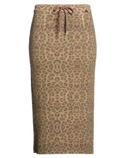Dixie Woman Midi Skirt Brown Size S Cotton, Polyester