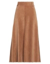 Dixie Woman Midi Skirt Camel Size S Polyester, Polyamide, Elastane In Beige