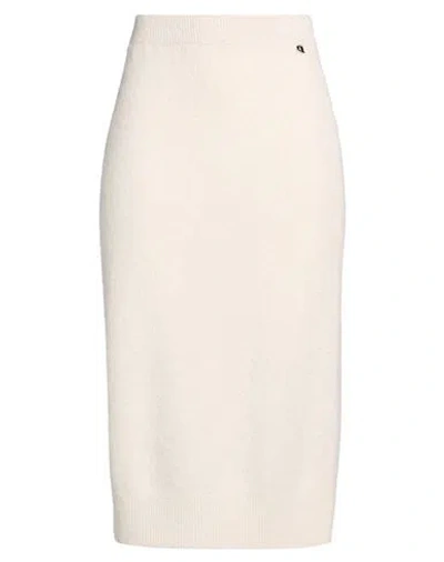 Dixie Woman Midi Skirt Cream Size S Alpaca Wool, Polyamide, Acrylic, Wool, Elastane In White