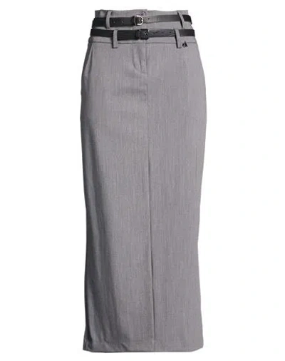 Dixie Woman Midi Skirt Grey Size Xs Polyester, Viscose, Wool, Elastane