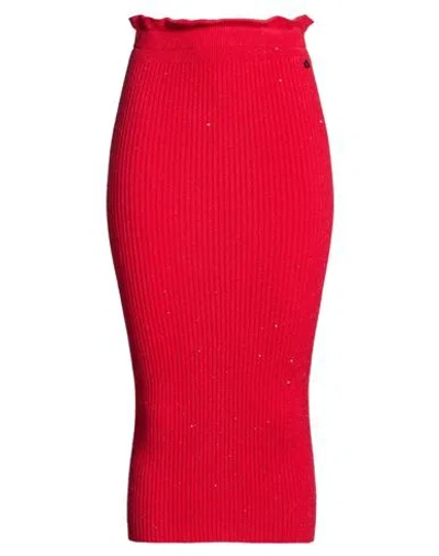 Dixie Woman Midi Skirt Red Size S Viscose, Polybutylene, Polyamide, Polyester