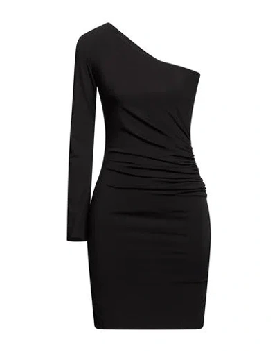 Dixie Woman Mini Dress Black Size M Viscose, Polyamide, Elastane