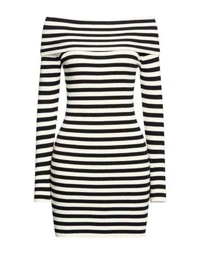 Dixie Woman Mini Dress Black Size M Viscose, Polyester, Polyamide