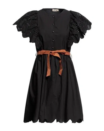 Dixie Woman Mini Dress Black Size Xs Cotton