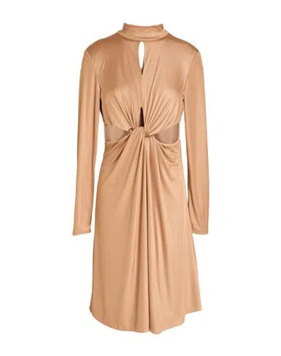 Dixie Woman Mini Dress Bronze Size M Polyester, Elastane In Brown