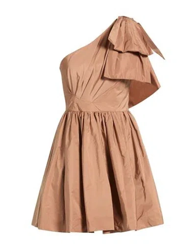 Dixie Woman Mini Dress Camel Size S Polyester In Brown