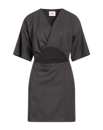 Dixie Woman Mini Dress Charcoal Size S Polyester, Viscose, Elastane In Gray
