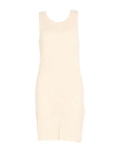 Dixie Woman Mini Dress Ivory Size S Viscose, Pbt - Polybutylene Terephthalate, Nas In White