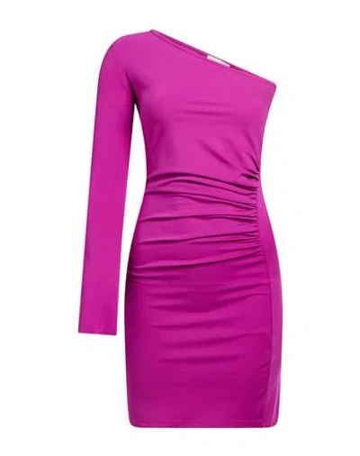 Dixie Woman Mini Dress Mauve Size S Viscose, Polyamide, Elastane In Purple