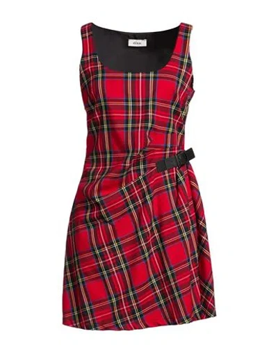 Dixie Woman Mini Dress Red Size S Polyester, Viscose, Elastane