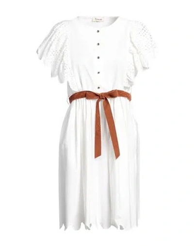 Dixie Woman Mini Dress White Size Xs Cotton