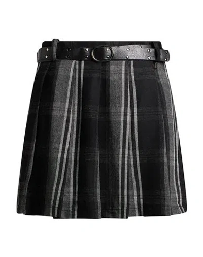 Dixie Woman Mini Skirt Black Size M Wool