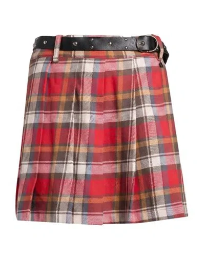 Dixie Woman Mini Skirt Coral Size M Cotton In Red