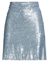 Dixie Woman Mini Skirt Sky Blue Size S Polyester, Elastane In Blue