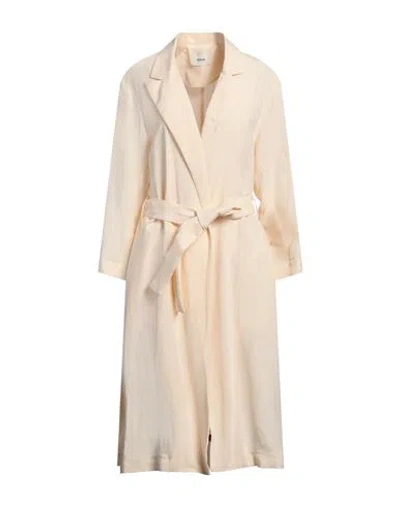 Dixie Woman Overcoat & Trench Coat Beige Size L Viscose, Linen