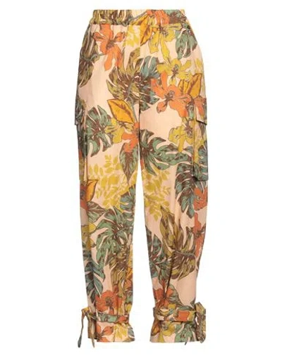Dixie Woman Pants Apricot Size S Cotton In Orange