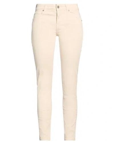 Dixie Woman Pants Beige Size M Cotton, Elastane In Multi