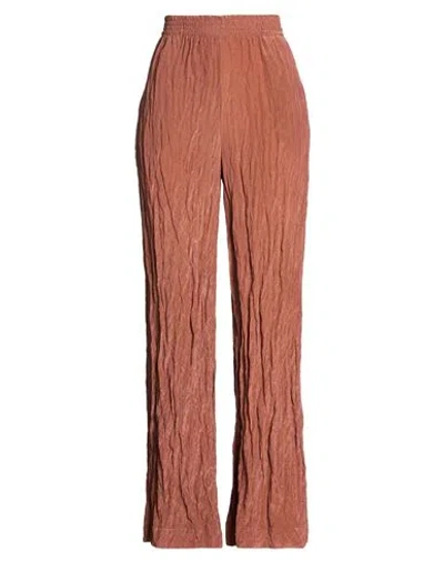 Dixie Woman Pants Brown Size L Viscose In Multi