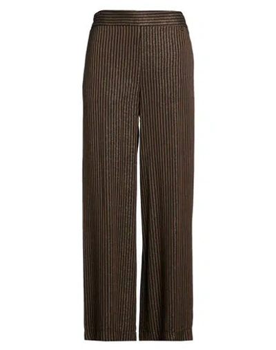 Dixie Woman Pants Brown Size M Viscose, Metal, Polyamide