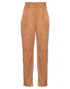 Dixie Woman Pants Camel Size M Polyester In Beige